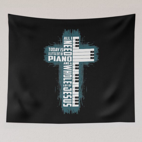Item preview, Vintage Retro Music Faith God All I Need Today Is Jesus  My Piano Rude And Funny Happy designed and sold by ReeseFeil1992.