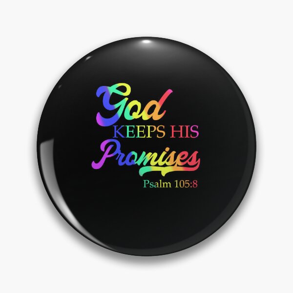 Artikelvorschau, Gott hält sein Versprechen Psalm 105:8 Christliches Regenbogen-Religions-Sprichwort entworfen und verkauft von TCCPublishing.