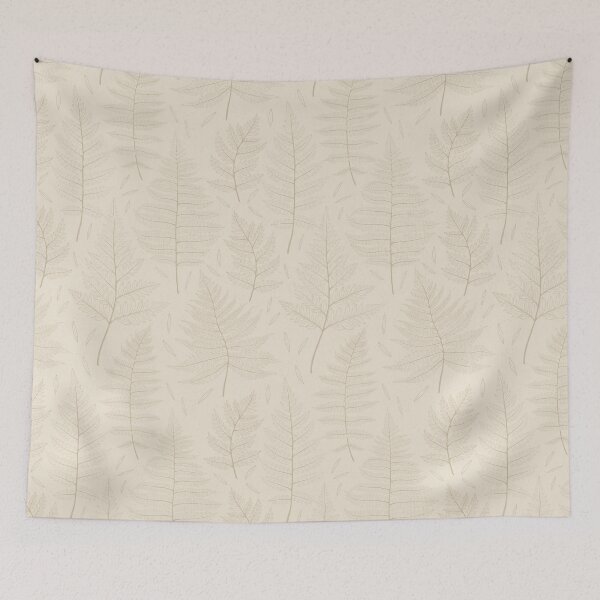 Item preview, Beige ferns pattern. Botanical illustration. designed and sold by helga-wigandt.