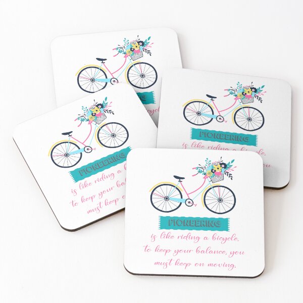 Artikelvorschau, Pionierarbeit ist wie Fahrradfahren (Blumen) Spiralblock entworfen und verkauft von crafts-gift.