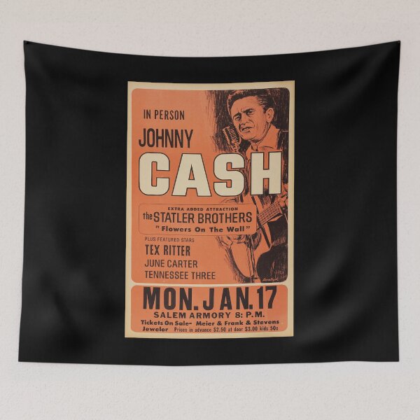 Item preview, Vintage Vintage Johnny Cash And The Tennessee Three Concert Poster designed and sold by Buckridge2016.