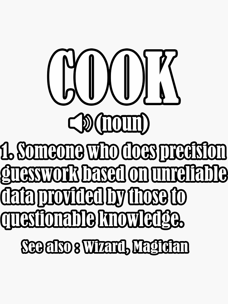 cook-definition-sticker-by-bubble4you-redbubble