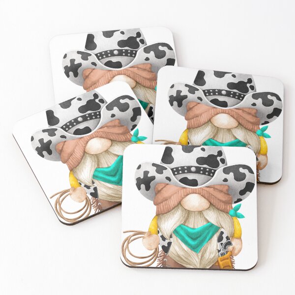 Item preview, Cool Cowboy Dad With Rodeo Lasso - Funny Cow Print Gnome  designed and sold by holbenjnluck.