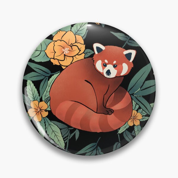 Item preview, Red Panda in Orange And Green (Dark Background) designed and sold by Sasha Makarenko.