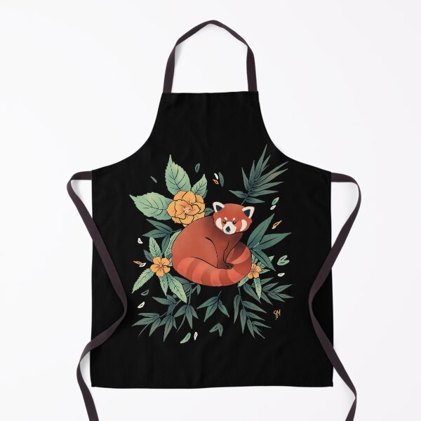 Item preview, Red Panda in Orange And Green (Dark Background) designed and sold by Sasha Makarenko.