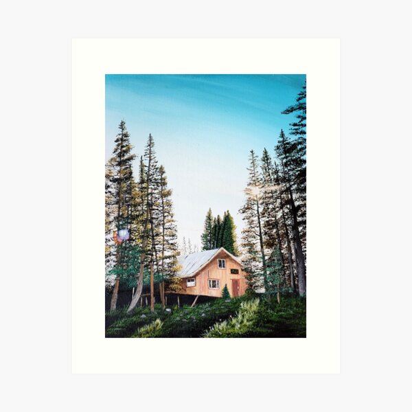 Cabin on the Lake Canvas Wall Art, Forest Cabin, Deer, Owl Decor, Hiking, Fishing  Decor, Cabin Decor, Wilderness Decor -  Canada