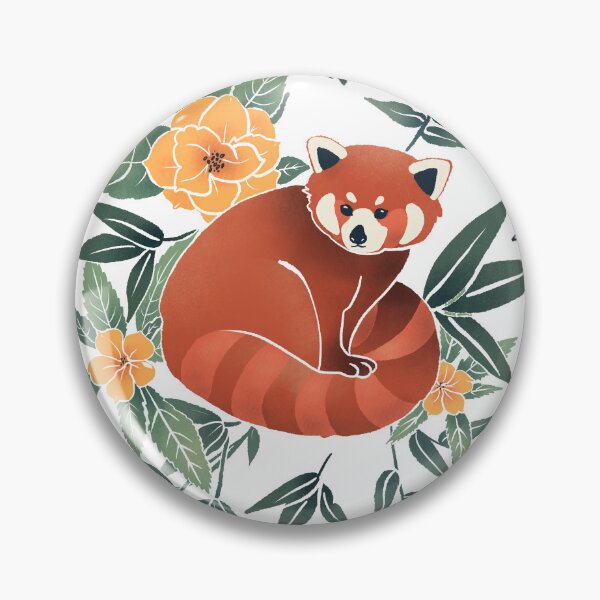 Item preview, Red Panda in Orange And Green (Light Background) designed and sold by Sasha Makarenko.