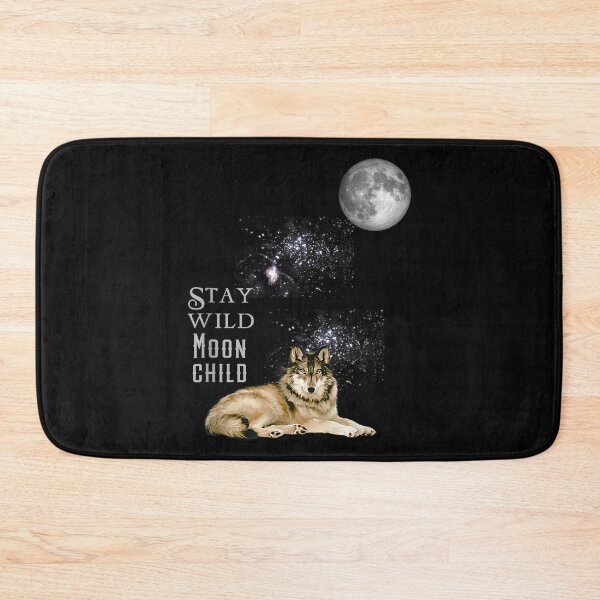 Item preview, Stay Wild Moon Child with Wolf and Moon Graphic Novelty designed and sold by KuylerKnight.