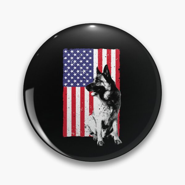 Item preview, Cute German Shepherd Art Police K9 Trainer US Flag designed and sold by PerkinsAarav.