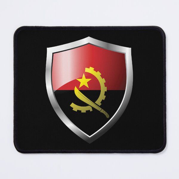 Item preview, Strong Angola Flag Shield Country designed and sold by HelloFromAja.