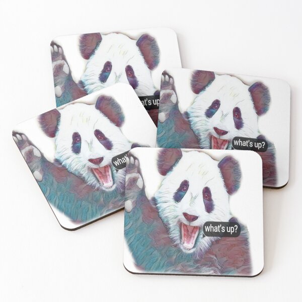 Item preview, cute painted panda waves his hand designed and sold by DanaIrik.