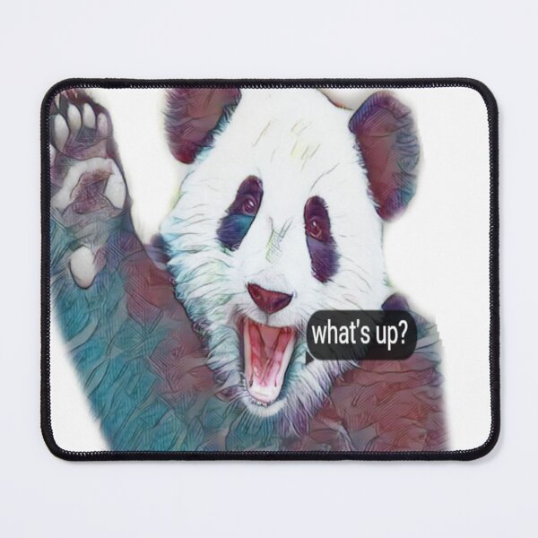 Item preview, cute painted panda waves his hand designed and sold by DanaIrik.