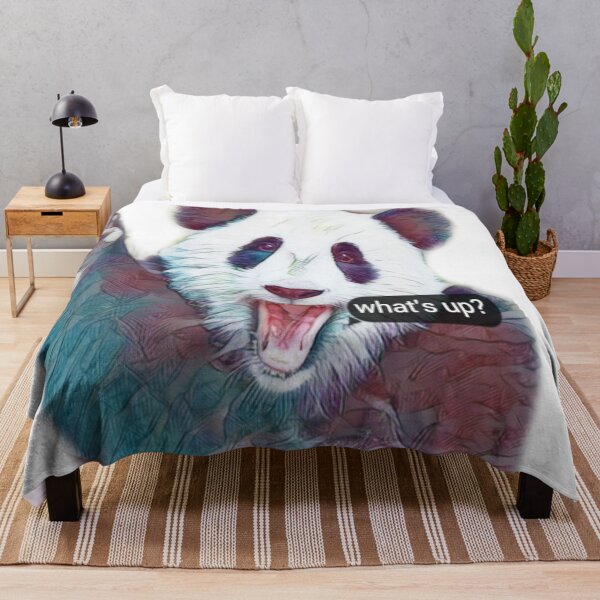 Item preview, cute painted panda waves his hand designed and sold by DanaIrik.