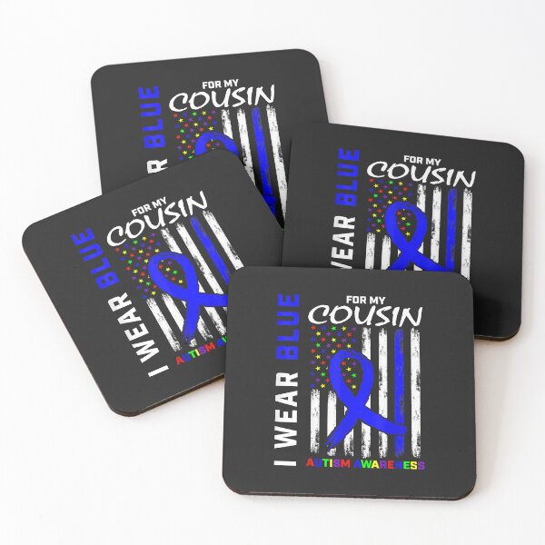 Item preview, I Wear Blue For My Cousin Autism Awareness Flag Kids Boys designed and sold by DahlilaJo.