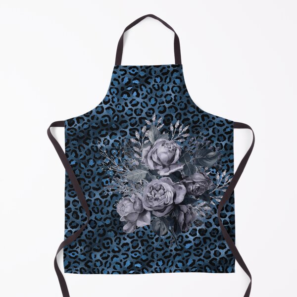 Item preview, Wild Leopard Print Blue Faded Roses designed and sold by Holisticfox.