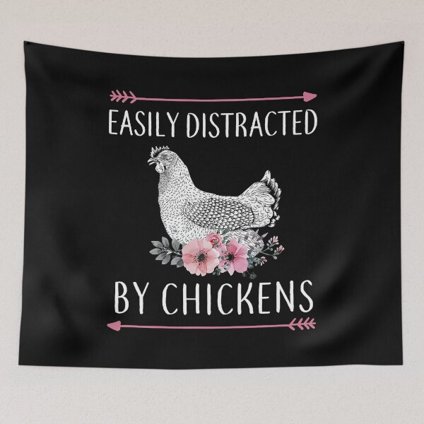 Item preview, Easily Distracted By Chickens Funny Gift For Chicken Lovers designed and sold by davetmccall.