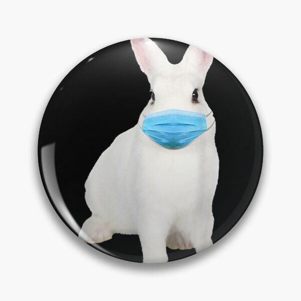 Item preview, Cute White Easter Bunny In Face Mask Easter Day 2021 designed and sold by DKshowmaker.