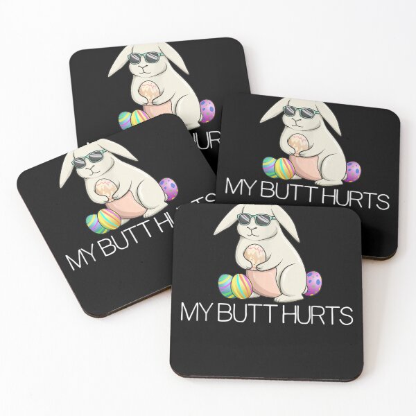 Item preview, My Butt Hurts Easter Bunny Wearing Glasses Funny Easter Eggs designed and sold by DKshowmaker.