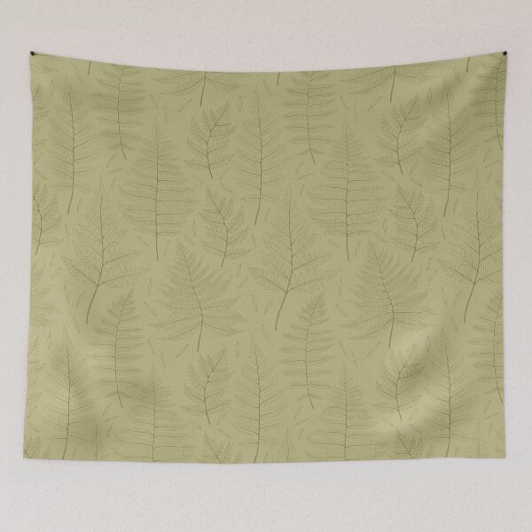 Item preview, Green ferns pattern. Botanical illustration. designed and sold by helga-wigandt.