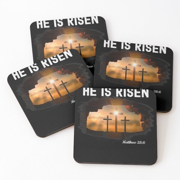 Item preview, He is risen Christian Easter Jesus Matthew 28:6 designed and sold by DKshowmaker.