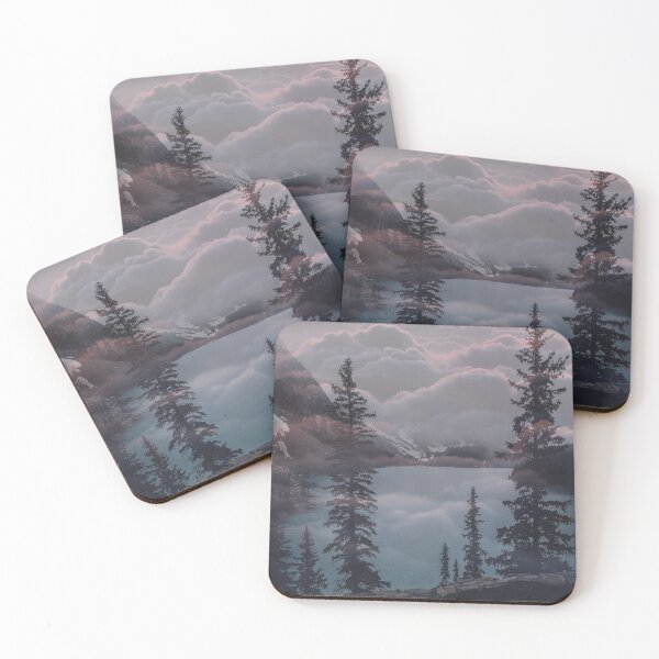 Item preview, cloudy forest and mountain pattern designed and sold by Beeroclock.