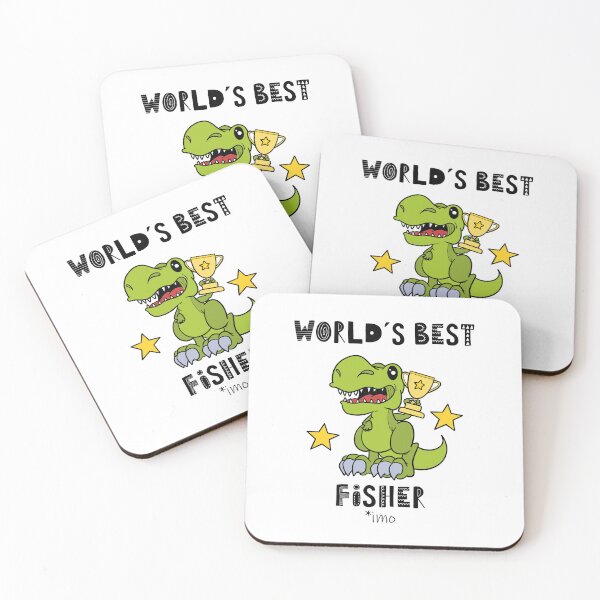 Artikelvorschau, Worlds Best Fisher, Angeln, Lustig, Humor, Dinosaurier, T Rex, Tyrannosaurus, Tier, World Greatest, Dino entworfen und verkauft von iHeartDinosaurs.