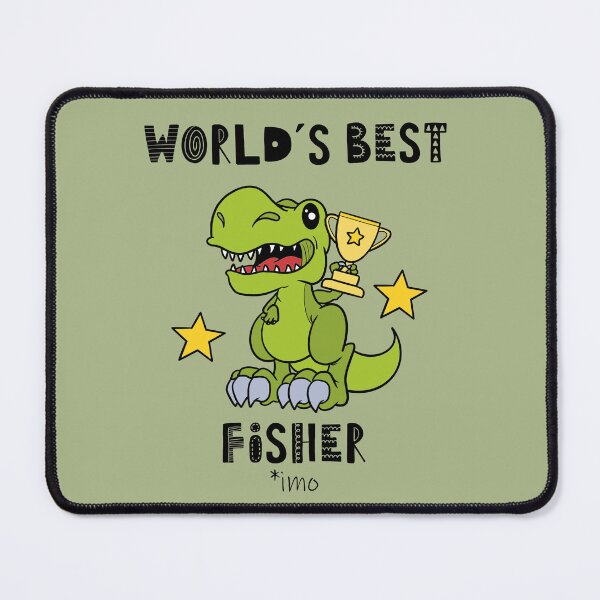 Artikelvorschau, Worlds Best Fisher, Angeln, Lustig, Humor, Dinosaurier, T Rex, Tyrannosaurus, Tier, World Greatest, Dino entworfen und verkauft von iHeartDinosaurs.
