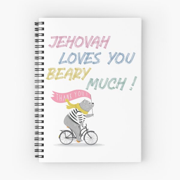 Item preview, Jehovah Loves You Beary Much Spiral Notebook designed and sold by crafts-gift.