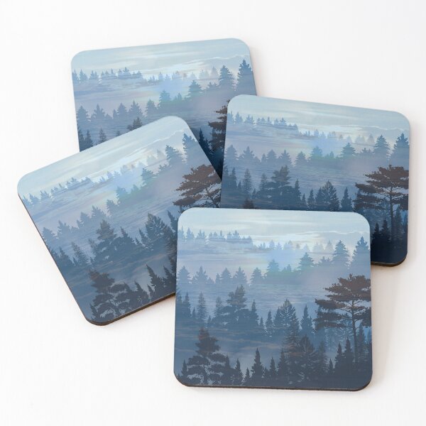 Item preview, blue watercolor mountains and skyline designed and sold by Beeroclock.