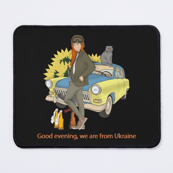 Item preview, Armed Ukrainian Woman with cat and car.Good evening, we are from Ukraine designed and sold by KateQR.