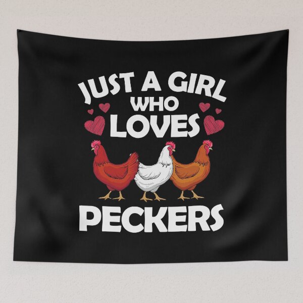 Item preview, Just A Girl Who Loves Peckers Funny Chicken For Chicken Farmer Flock Whisperer designed and sold by davetmccall.