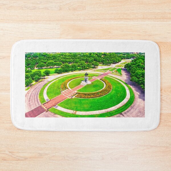 Item preview, Aerial of the Sam Houston Monument in the Hermann Park, Houston, Texas - digital painting designed and sold by NickoPrints.