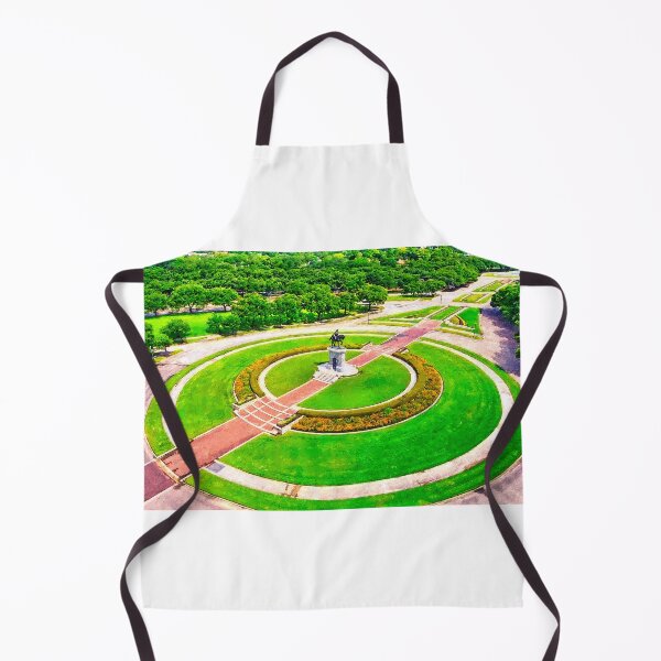Item preview, Aerial of the Sam Houston Monument in the Hermann Park, Houston, Texas - digital painting designed and sold by NickoPrints.