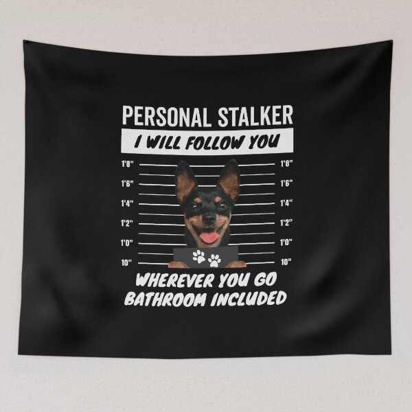 Item preview, Personal Stalker Dog – Miniature Pinscher designed and sold by More Cute Dogs.