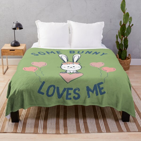 Item preview, Some Bunny Loves Me | Happy Holidays | Easter Bunny | Pink Hearts | Cute Rabbit designed and sold by Digital-Thought.