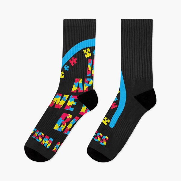Item preview, Rainbow Puzzle In April We Wear Blue Autism Awareness designed and sold by DahlilaJo.