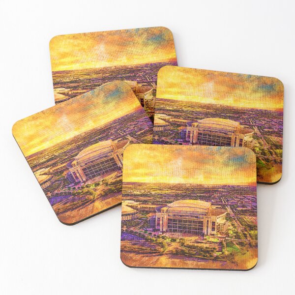 Item preview, The NRG Stadium and the Astrodome in Houston, Texas, at sunset designed and sold by NickoPrints.