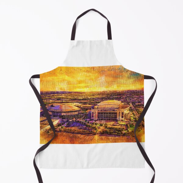 Item preview, The NRG Stadium and the Astrodome in Houston, Texas, at sunset designed and sold by NickoPrints.