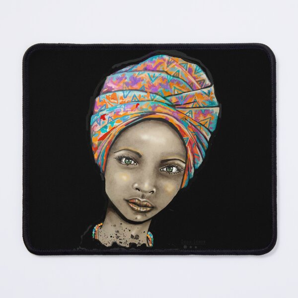 Item preview, Copie de portrait african woman with turban designed and sold by carole legeron.
