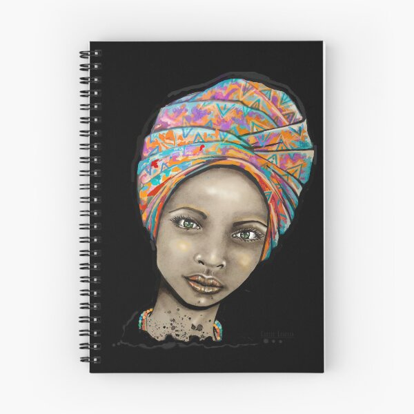Item preview, Copie de portrait african woman with turban designed and sold by carole legeron.