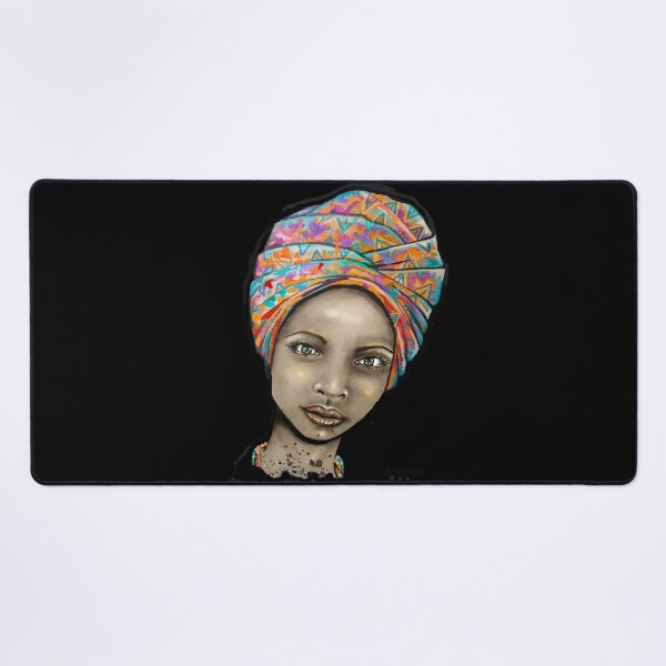 Item preview, Copie de portrait african woman with turban designed and sold by carole legeron.
