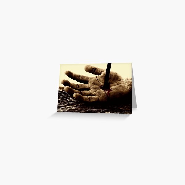 Jesus Nailed Death Once And For All Greeting Card