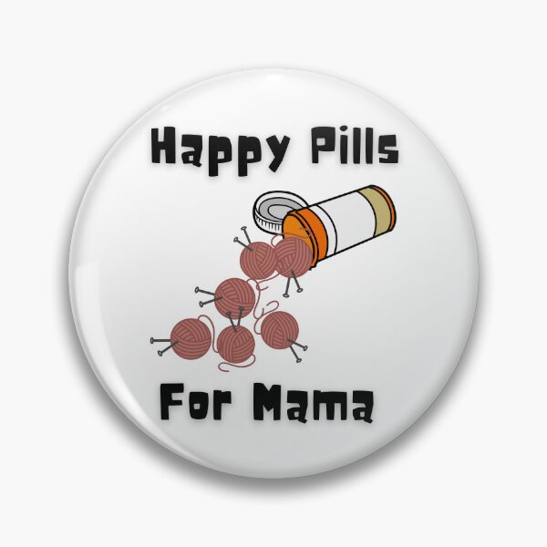 Item preview, Happy Pills For Mama Crochet Funny Design Mom Gift  designed and sold by YURISPACE.