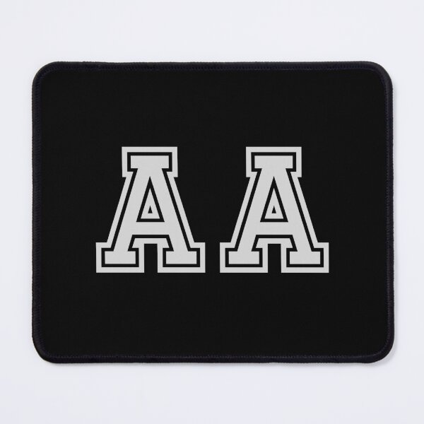 Item preview, A.A. Varsity Initials | Varsity Letters | Black And White | Personalised Gifts designed and sold by Avo And Sriracha.