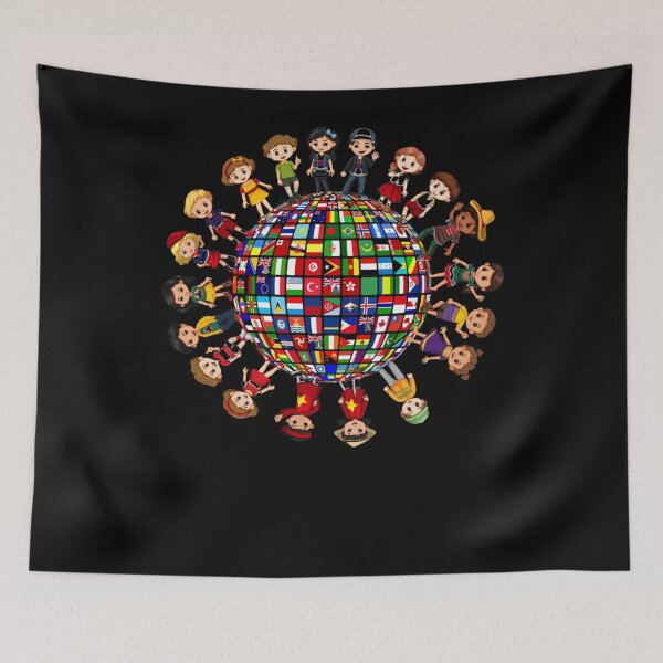 Item preview, Flags of the World Cultural diversity Kids around the Globe  designed and sold by leshiarivers.