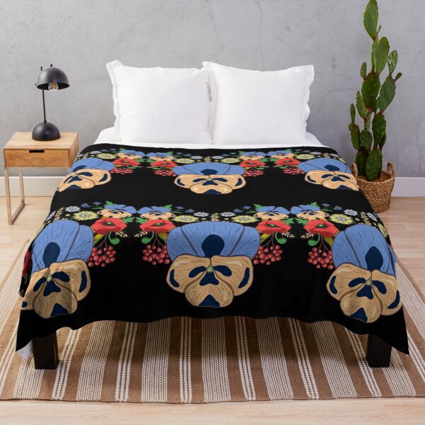 Item preview, Pansies Ukraine Floral Retro Ukrainian Vyshyvanka Style designed and sold by r-silver.