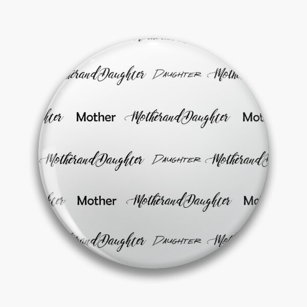 Item preview, Black and White Mother and Daughter Typography Pattern designed and sold by CJAura by Claire Jane Johnson.