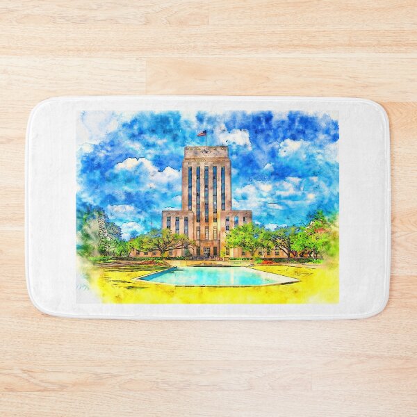 Item preview, Houston City Hall - pen and watercolor designed and sold by NickoPrints.