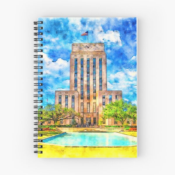 Item preview, Houston City Hall - pen and watercolor designed and sold by NickoPrints.