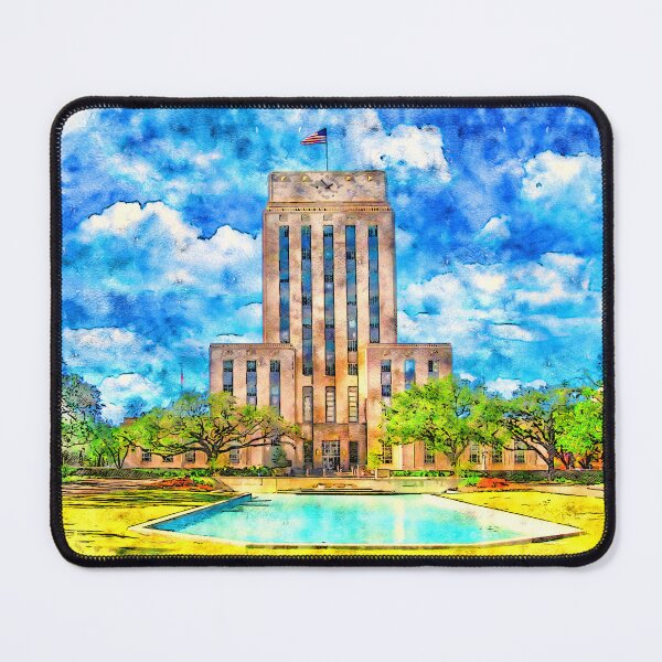 Item preview, Houston City Hall - pen and watercolor designed and sold by NickoPrints.